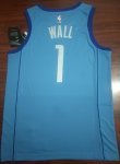 NBA 1 Wall Rockets 20-21 city Maillot bleu imprimé